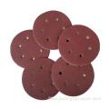 150mm aluminum oxide red sanding disc 6 holes